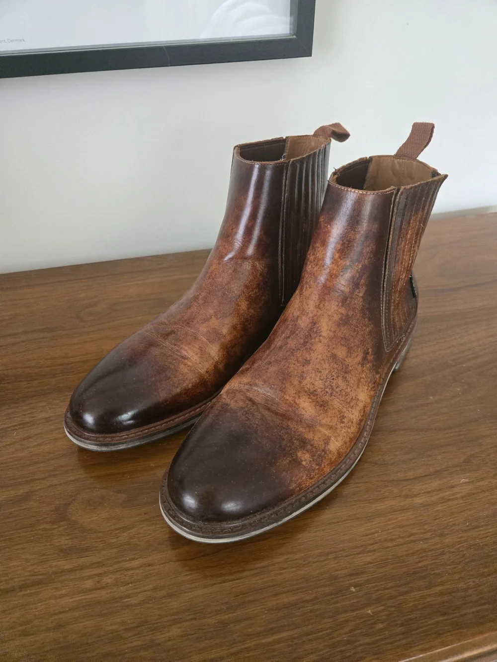 Taft Brown Distressed Leather Chukka Boots for Men
